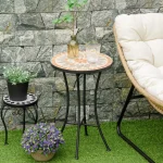 Градинска маса OUTSUNNY, помощна маса, мозайка - Image 6