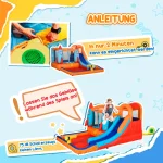 Outsunny Надуваем надуваем замък, включително вентилатор - Image 4