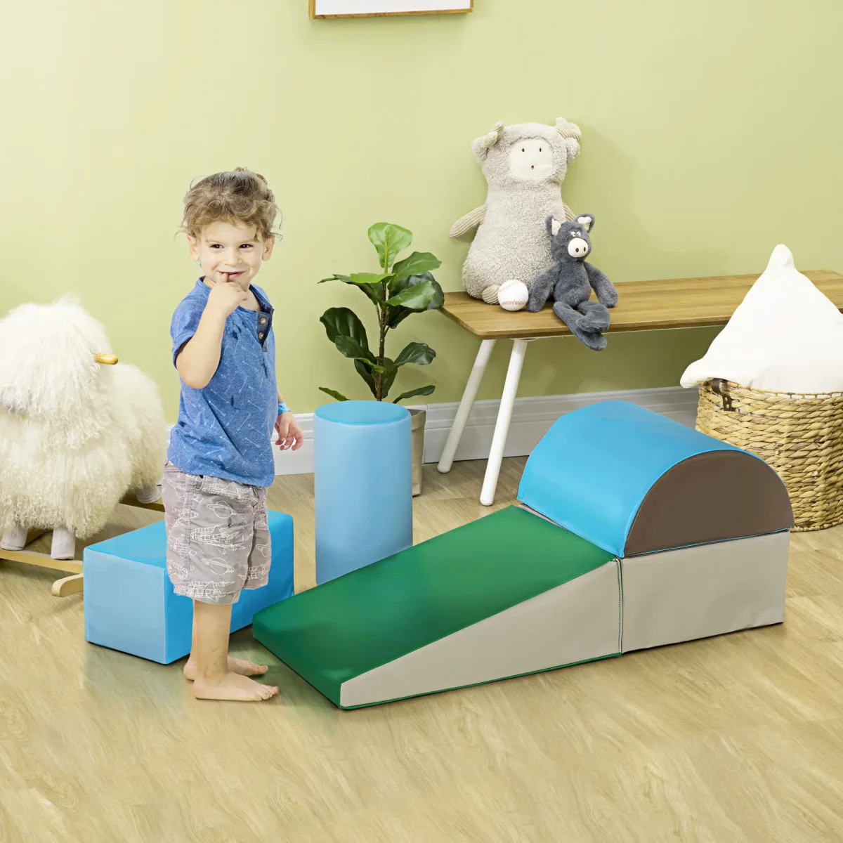 Комплект за игра за катерене и пълзене HOMCOM от 5 части - Image 8