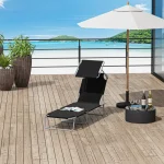 Outsunny Outdoor Сгъваем шезлонг, 4 нива - Image 4