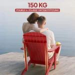 Градински стол Outsunny Andirondack, 72 см x 97 см x 92 см - Image 3