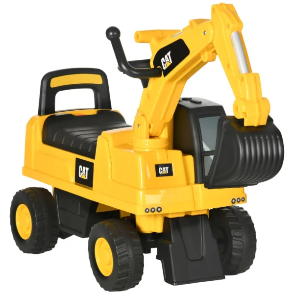 Детска кола за яздене HOMCOM CAT Багер
