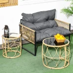 Outsunny Комплект от 2 градински маси Бохо стил - Image 5