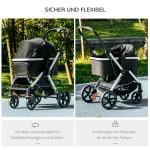 Количка за кучета PawHut Количка за кучета, сгъваема - Image 4