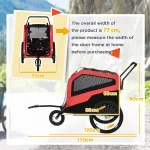 PawHut 2 в 1 ремарке за велосипеди за кучета - Image 5