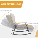 Люлеещ се стол HOMCOM, регулируема облегалка - Image 7