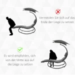 Outsunny люлеещ се шезлонг за релакс - Image 6