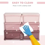 Qaba 3 нива Детски шкаф, органайзер за играчки - Image 7