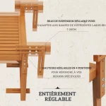 Маса за балкон Casaria, Сгъваема, Акация, 65 x 45 x 55 см - Image 2