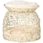 PawHut PE ратанова котешка къща 2 нива - Image 9