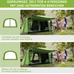 Палатка Outsunny Tunnel Tent с веранда, две стаи - Image 6