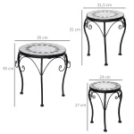 Комплект стойки за цветя Outsunny 3бр - Image 7