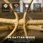 Outsunny Комплект от 2 градински маси Бохо стил - Image 9