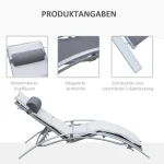 Градински шезлонг Outsunny, С подвижна възглавница - Image 8