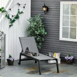 Градински шезлонг Outsunny с регулируема облегалка - Image 2