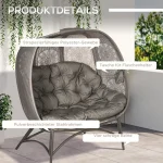 Градински стол Outsunny за 2 души - Image 5