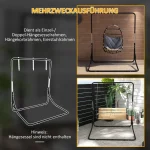 Outsunny Стойка за висящ стол, 135 cm x 178 cm x 205 cm - Image 4