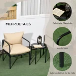 Комплект градински мебели Outsunny от 3 части - Image 8