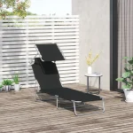 Outsunny Outdoor Сгъваем шезлонг, 4 нива - Image 9