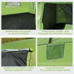 Палатка Outsunny Tunnel Tent с веранда, две стаи - Image 8