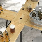 Outsunny маса за пикник, външна сгъваема маса, до 20 души - Image 8