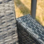 Outsunny Висяща пейка 2-местна ратанова градинска люлка - Image 8