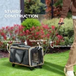 PawHut 4 в 1 кош за домашни любимци на колела - Image 10