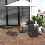 Шезлонг Outsunny 01-0336 Textilene, стоманено черен - Image 3