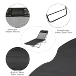 Шезлонг Outsunny 01-0336 Textilene, стоманено черен - Image 4