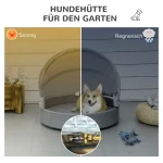 Плетено кучешко легло PawHut Ратанов диван - Image 3