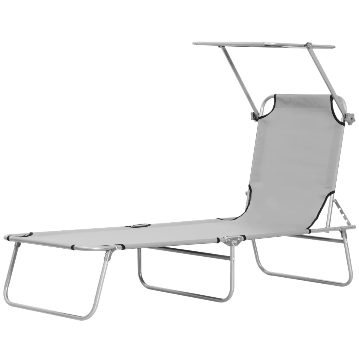 Outsunny Outdoor Сгъваем шезлонг, 4 нива, - Image 3
