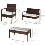 Outsunny Комплект мебели за вътрешен двор от 4 части - Image 3