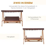 Outsunny Hollywood люлка от истинско дърво, градинска люлка - Image 2