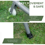 Двоен шезлонг Outsunny, С регулируем покрив, 160 кг - Image 7