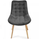 Трапезни столове- к-кт от 2, кадифени седалки MIADOMODO - Image 3