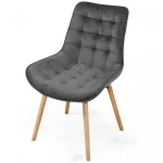 Трапезни столове- к-кт от 2, кадифени седалки MIADOMODO - Image 10