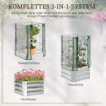 Outsunny Комплект оранжерии с повдигната леха от 3 бр - Image 3