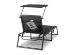 LIVARNO home Алуминиев шезлонг със сенник Хюстън, черен - Image 2