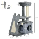Драскалка PawHut с котешка пещера, 1 дъска за драскане - Image 5