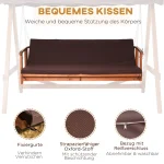 Outsunny Hollywood люлка от истинско дърво, градинска люлка - Image 5