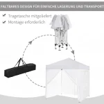 Outsunny сгъваема шатра, 4 подвижни странични стени, - Image 5