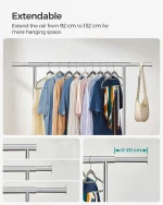 Закачалка за дрехи на колела HSR13S - Image 6