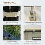 Outsunny градинска шатра с двоен покрив, рафтове за витрини - Image 9