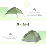 Outsunny Двойна палатка за къмпинг Quick-Up Tent 2 - Image 6