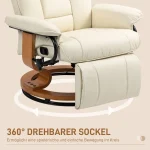 Накланящ се стол HOMCOM, въртящ се, до 150 кг - Image 6