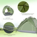 Outsunny Двойна палатка за къмпинг Quick-Up Tent 2 - Image 7