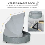 Плетено кучешко легло PawHut Ратанов диван - Image 11