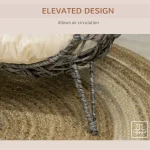 PawHut къща за котки от ратан с възглавници място за спане - Image 10