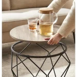 Комплект от 2 кръгли холни маси Songmics - Image 6