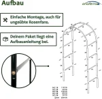 Anaterra® арка за рози - комплект, 2 части, 240x140x36см - Image 6